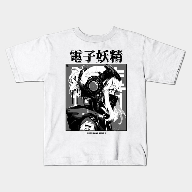 Cyberpunk Anime | Japan Streetwear | Japanese Manga Aesthetic Kids T-Shirt by Neon Bang Bang